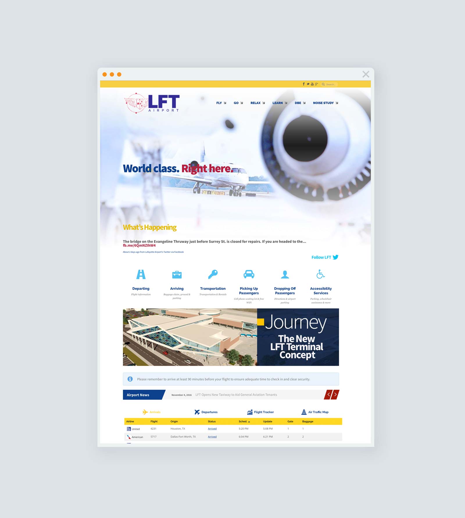 LFT Airport Website